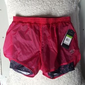 Pink mesh and spandex gym athletic combo shorts